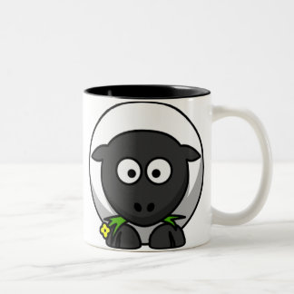 De Café Em Dois Tons Caneca dos carneiros dos desenhos animados