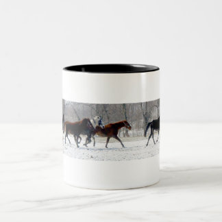 De Café Em Dois Tons Caneca dos cavalos 01