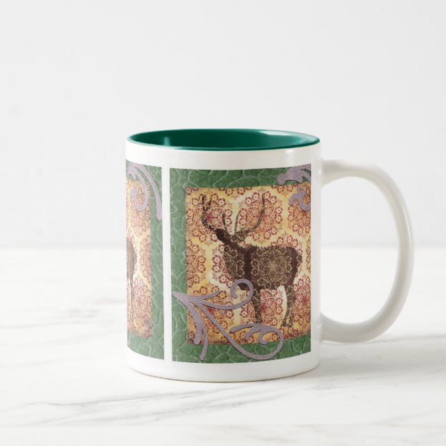 De Café Em Dois Tons Caneca dos cervos do fanfarrão (Direita)