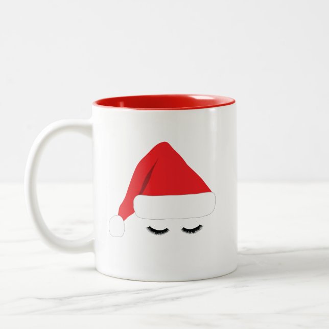 De Café Em Dois Tons Caneca dos chicotes do papai noel (Esquerda)