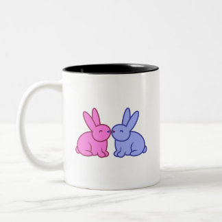 De Café Em Dois Tons Caneca dos coelhos gratos" do budismo do coelho "