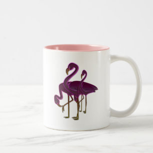 De Café Em Dois Tons Caneca dos flamingos