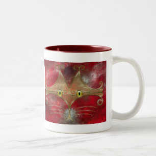 De Café Em Dois Tons Caneca dos Gato-Olhos
