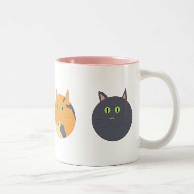 De Café Em Dois Tons Caneca dos gatos (Direita)