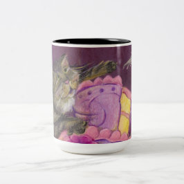 De Café Em Dois Tons Caneca dos gatos do bolo
