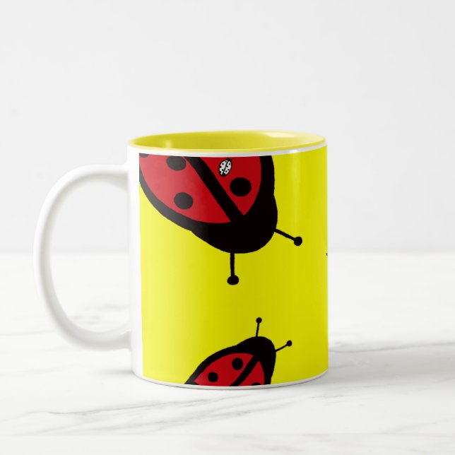 De Café Em Dois Tons Caneca dos joaninhas (Esquerda)