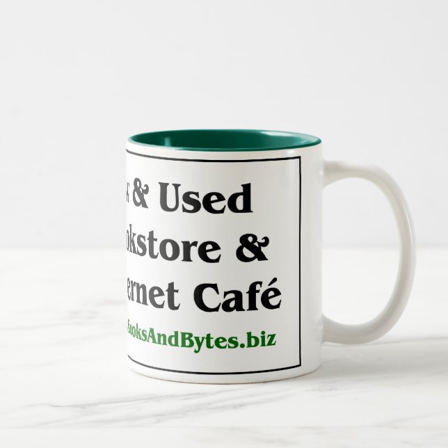 De Café Em Dois Tons Caneca dos livros e dos bytes (Direita)