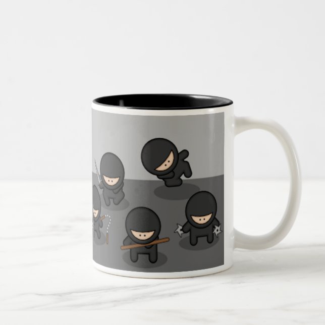 De Café Em Dois Tons caneca dos ninjas (Direita)