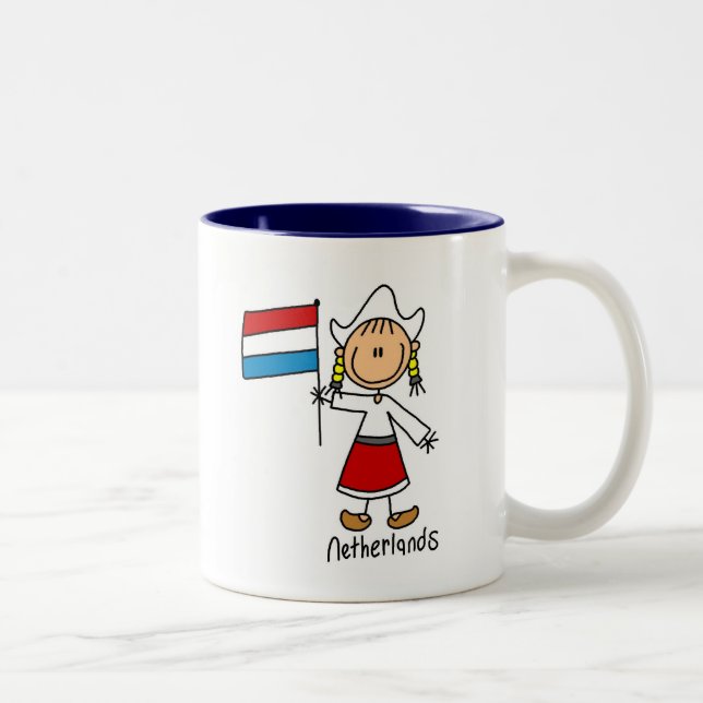 De Café Em Dois Tons Caneca dos Países Baixos (Direita)
