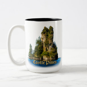 De Café Em Dois Tons Caneca dos pinhos do castelo