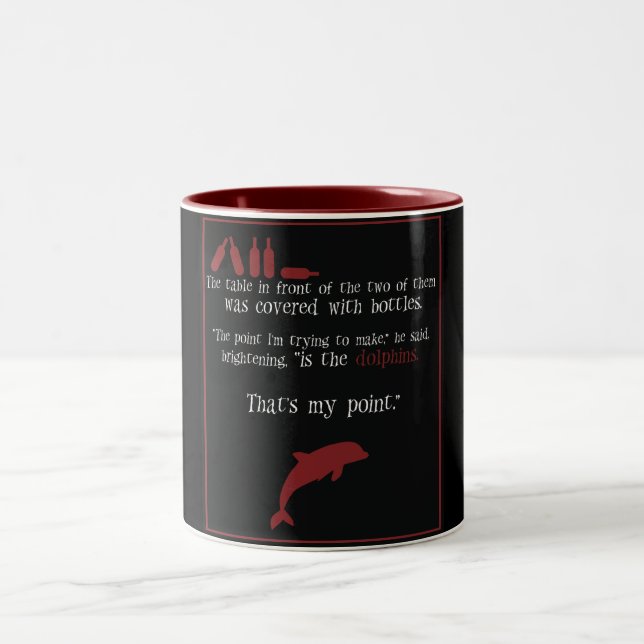 De Café Em Dois Tons Caneca dos presságios dos "golfinhos" - (Centro)