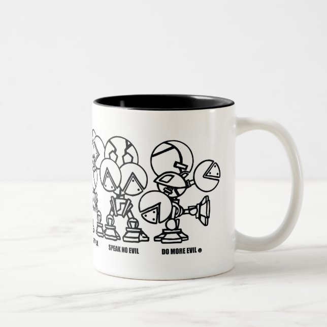 De Café Em Dois Tons Caneca dos robôs (Direita)
