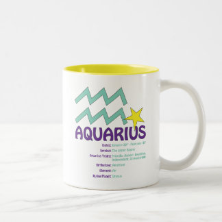 De Café Em Dois Tons Caneca dos traços do Aquário