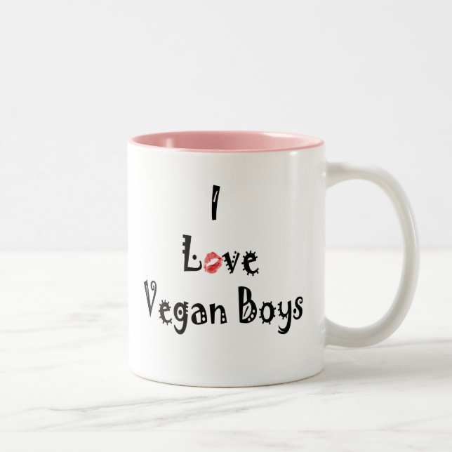 De Café Em Dois Tons Caneca dos Vegans do amor (Direita)