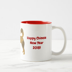 De Café Em Dois Tons Caneca Dourada Husky  Two-Tone