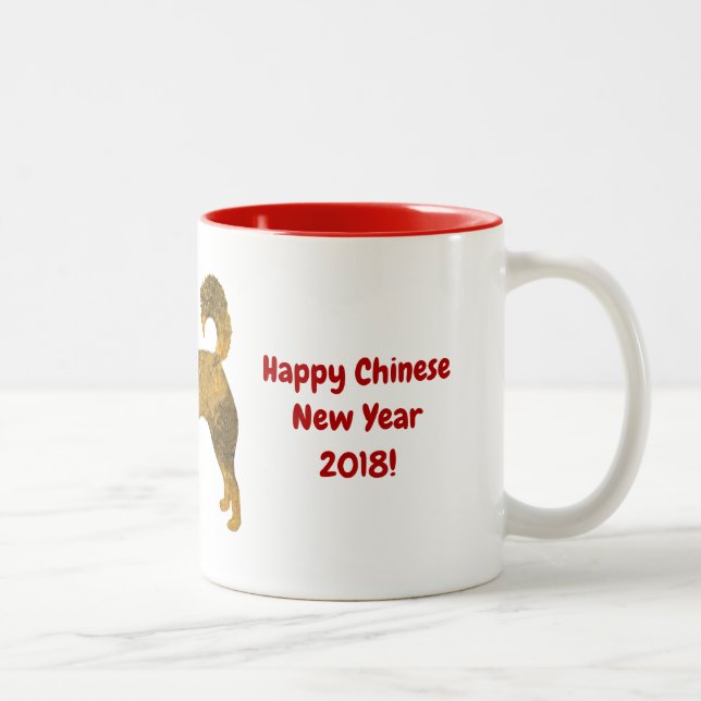 De Café Em Dois Tons Caneca Dourada Husky  Two-Tone (Direita)