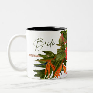 De Café Em Dois Tons Caneca Dourado cor-de-rosa da noiva da memória