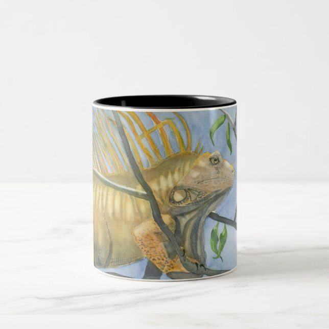 De Café Em Dois Tons Caneca Dourado da iguana (Centro)