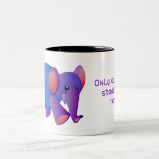 De Café Em Dois Tons Caneca Elefante Editável