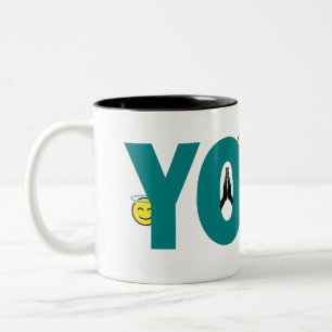 De Café Em Dois Tons Caneca Emoji Yoga