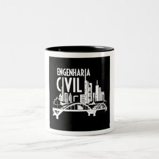 De Café Em Dois Tons Caneca Engenharia Civil