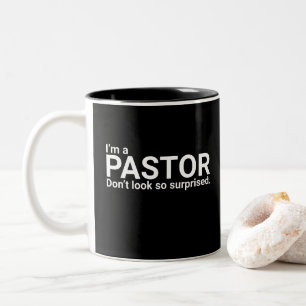 De Café Em Dois Tons Caneca engraçada da apreciação do pastor