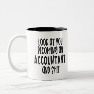 De Café Em Dois Tons Caneca engraçada da graduação do contador