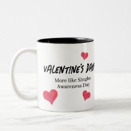De Café Em Dois Tons Caneca engraçada do Anti-Dia dos Namorados