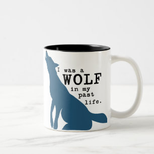 De Café Em Dois Tons Caneca engraçada do lobo