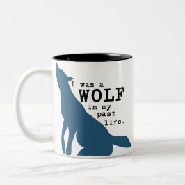 De Café Em Dois Tons Caneca engraçada do lobo