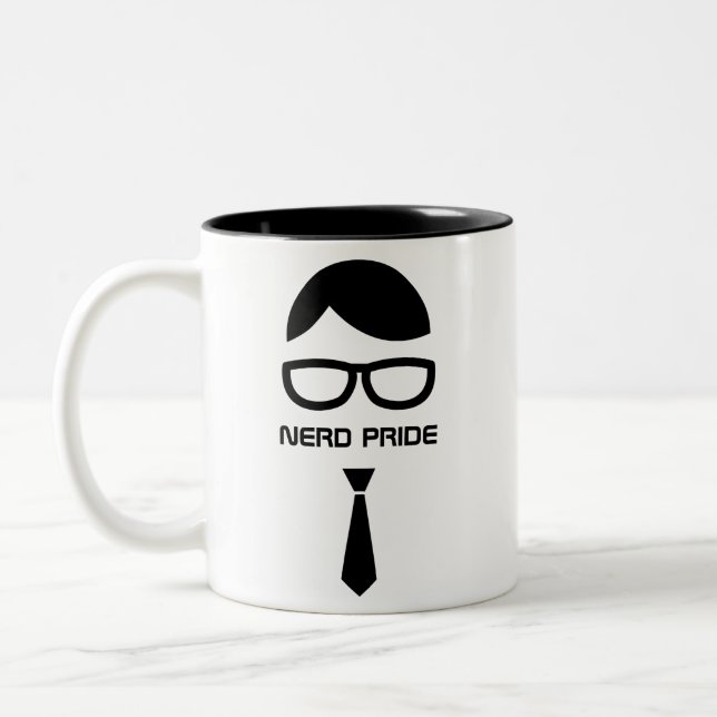 De Café Em Dois Tons Caneca engraçada do orgulho do nerd (Esquerda)