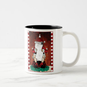 De Café Em Dois Tons Caneca engraçada do papai noel