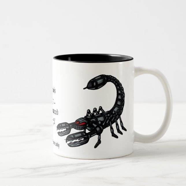 De Café Em Dois Tons Caneca engraçada do sinal da Escorpião (Direita)
