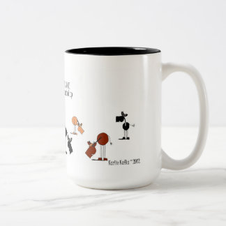 De Café Em Dois Tons Caneca engraçada dos desenhos animados do cavalo &