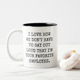 De Café Em Dois Tons Caneca Engraçada Eu Sou Seu Funcionário Favorito p