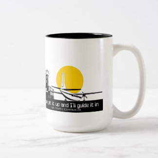 De Café Em Dois Tons Caneca engraçada para controlador aéreo