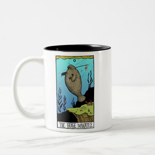 De Café Em Dois Tons Caneca enorme do peixe-boi (Esquerda)
