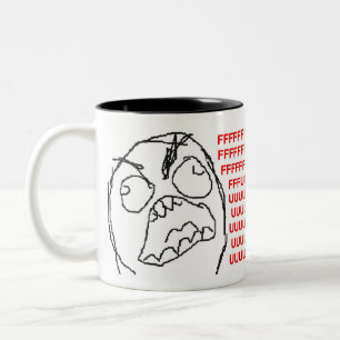 De Café Em Dois Tons Caneca épico da cara da raiva