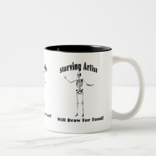 De Café Em Dois Tons Caneca esfomeado do artista