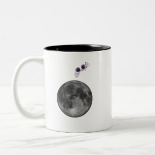 De Café Em Dois Tons Caneca Espacial Astronauta e Lua