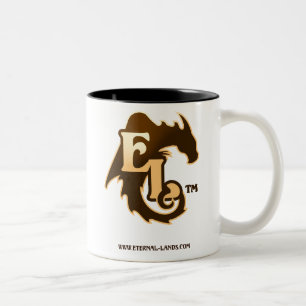 De Café Em Dois Tons Caneca eterno do logotipo das terras