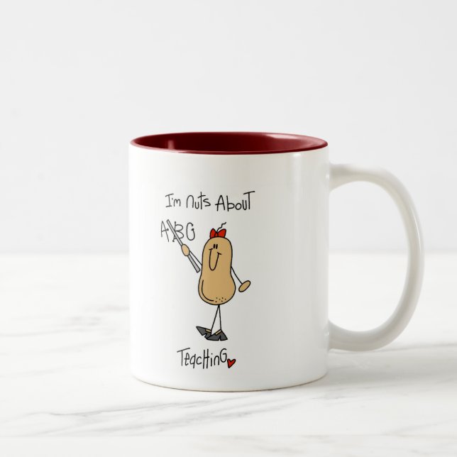 De Café Em Dois Tons Caneca Eu Adoro Ensino (Direita)
