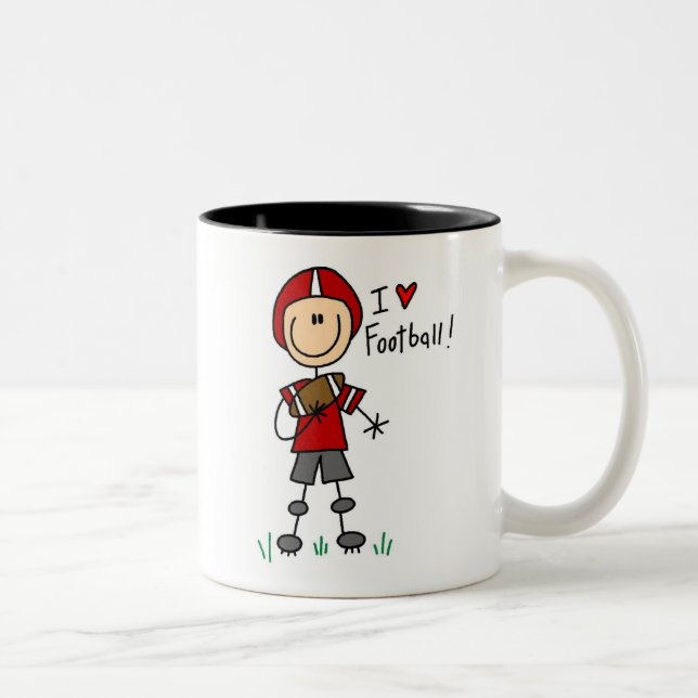 De Café Em Dois Tons Caneca Eu Amo Futebol (Direita)