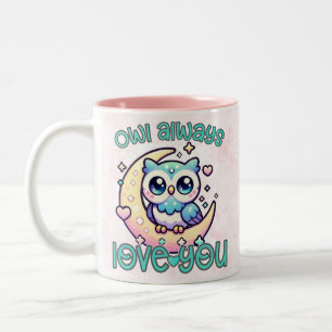 De Café Em Dois Tons Caneca Eu sempre te amo coruja