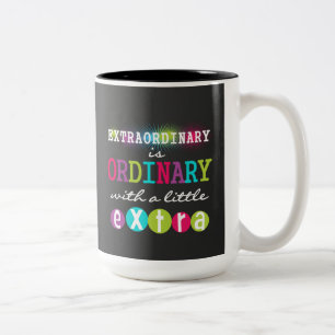 De Café Em Dois Tons Caneca extraordinária do quadro das citações do