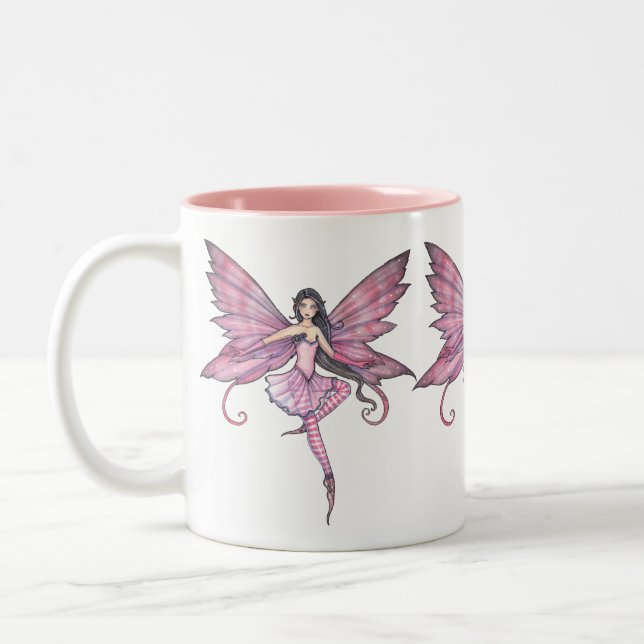 De Café Em Dois Tons Caneca Fada Dançante Rosa (Esquerda)