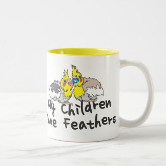 De Café Em Dois Tons Caneca Feathery das crianças