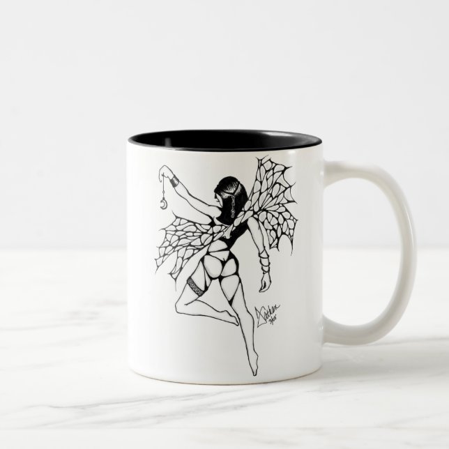De Café Em Dois Tons Caneca feericamente da lua (Direita)