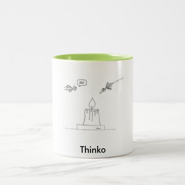 De Café Em Dois Tons Caneca feita sob encomenda com imagem e texto (Centro)