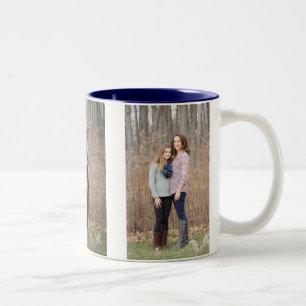 De Café Em Dois Tons Caneca feita sob encomenda da foto - persoanlize 3